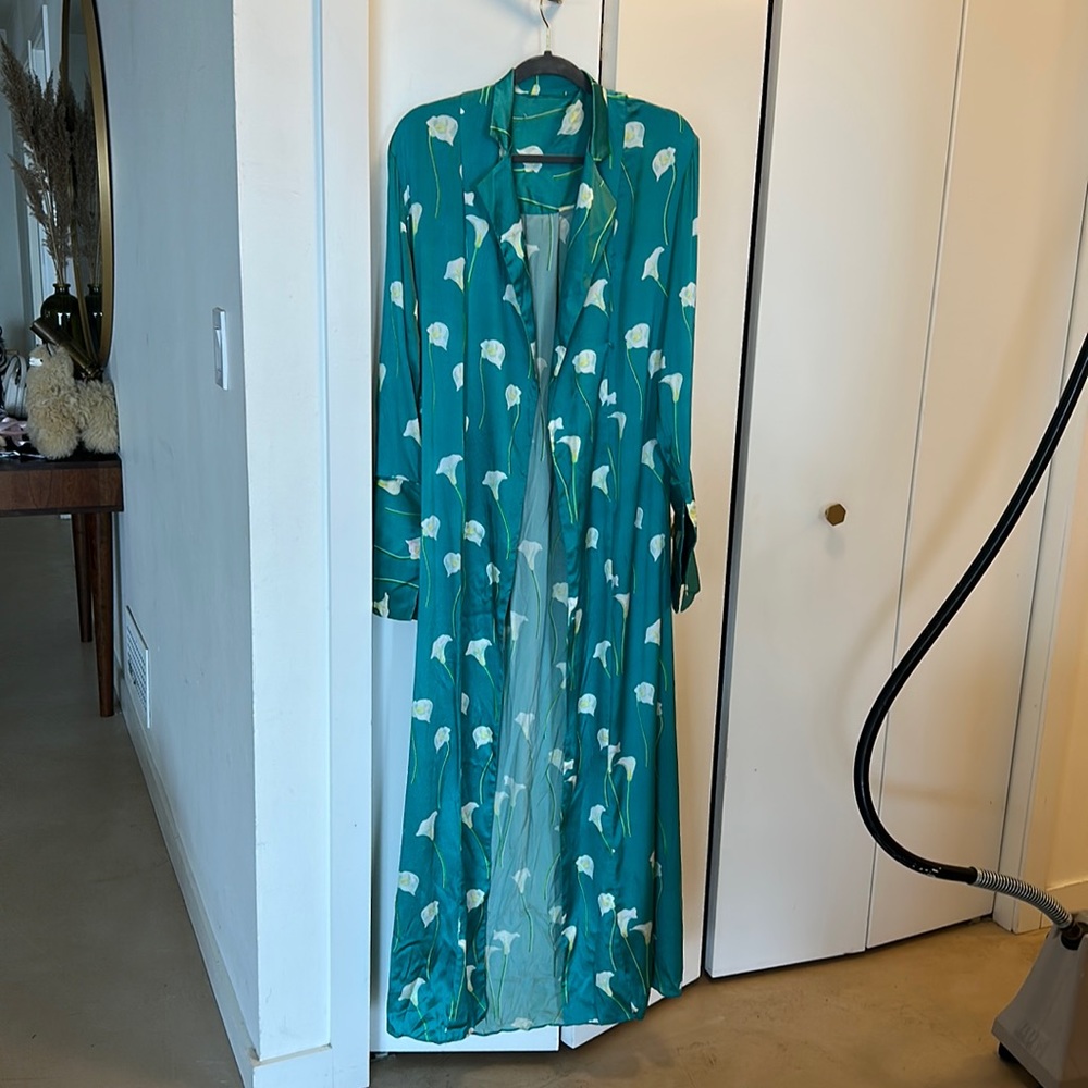 Silk gown robe